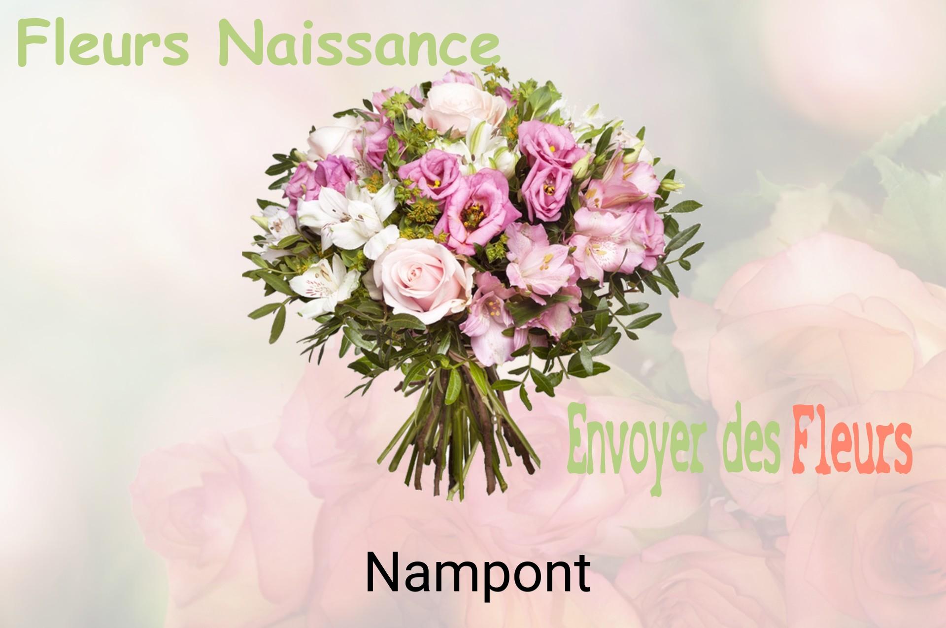 Bouquet de fleurs de naissance livré à Nampont